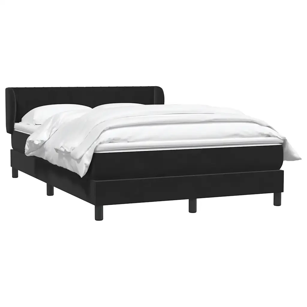 Giroletto a Molle con Materasso Nero 160x210 cm in Velluto 3317699 - Image 3