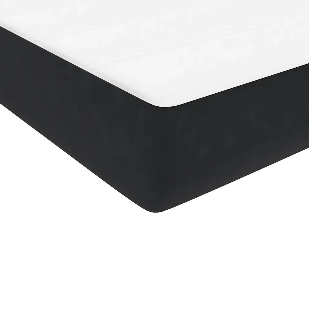 Giroletto a Molle con Materasso Nero 160x210 cm in Velluto 3317699 - Image 9
