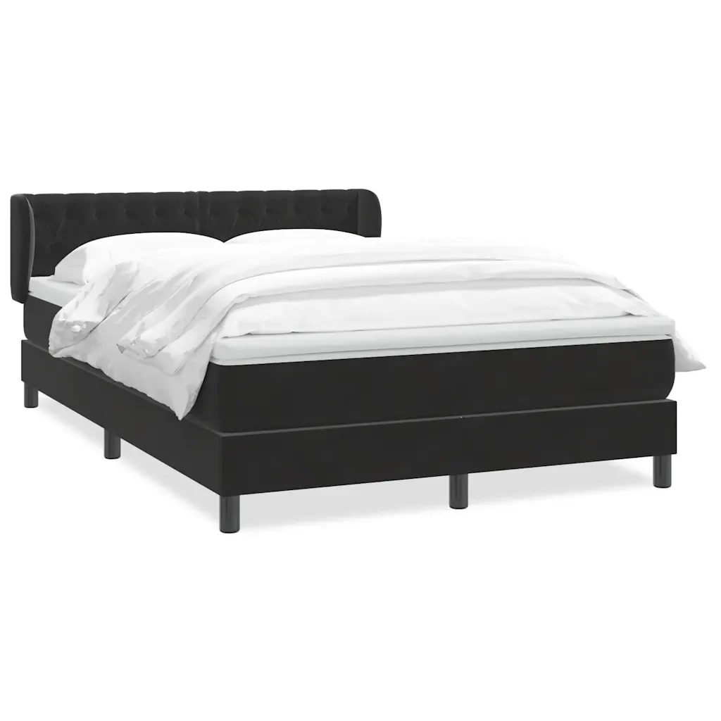 Giroletto a Molle con Materasso Nero 160x210 cm in Velluto 3317783 - Image 2