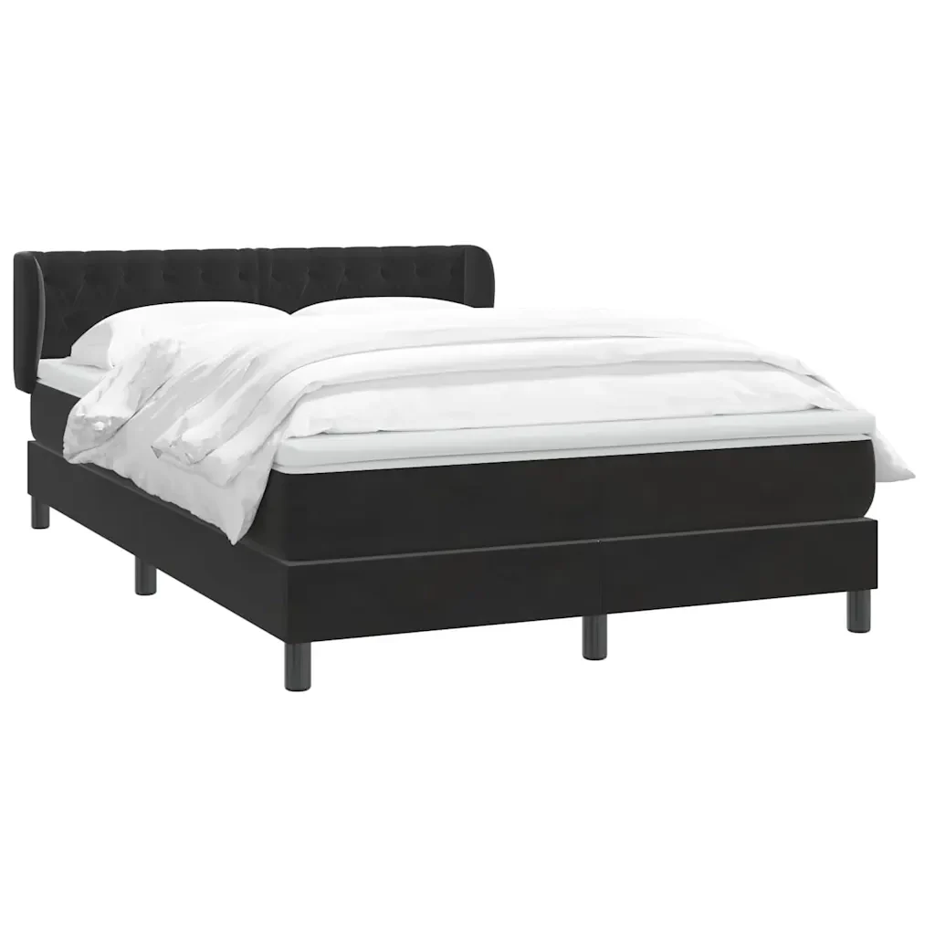 Giroletto a Molle con Materasso Nero 160x210 cm in Velluto 3317783 - Image 3