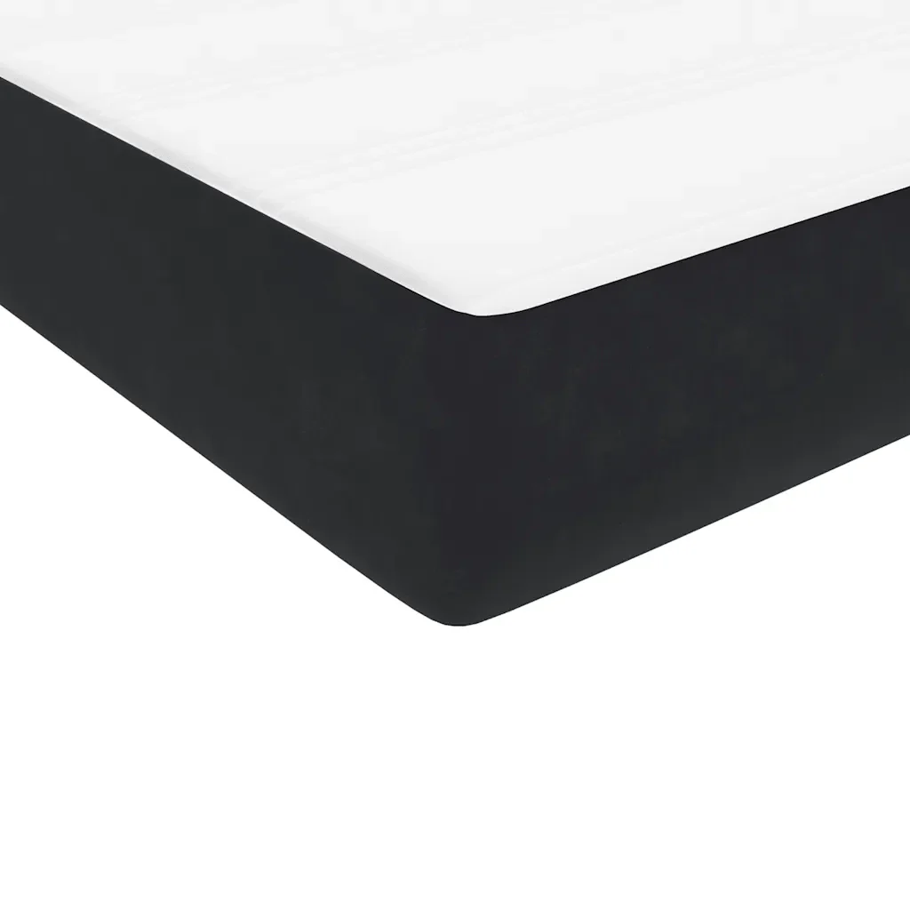 Giroletto a Molle con Materasso Nero 160x210 cm in Velluto 3317783 - Image 9
