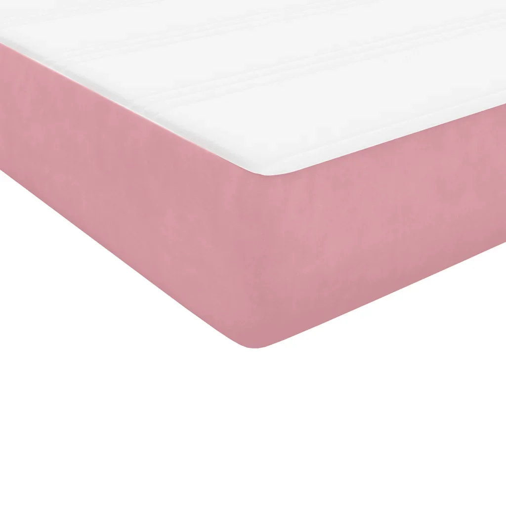 Letto a Molle con Materasso e LED Rosa 120x210 cm in Velluto 3316880 - Image 10
