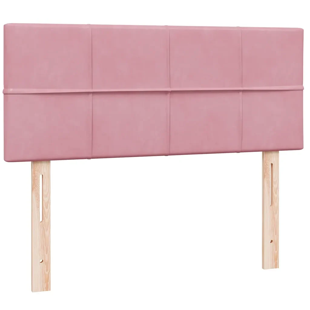 Letto a Molle con Materasso e LED Rosa 120x210 cm in Velluto 3316880 - Image 7