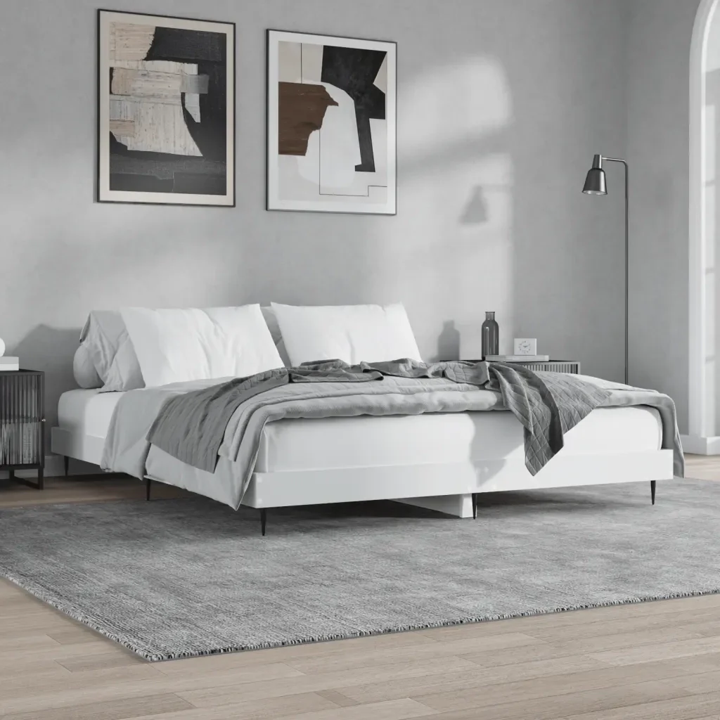Giroletto Bianco 140x200 cm in Legno Multistrato 832245 - Image 4