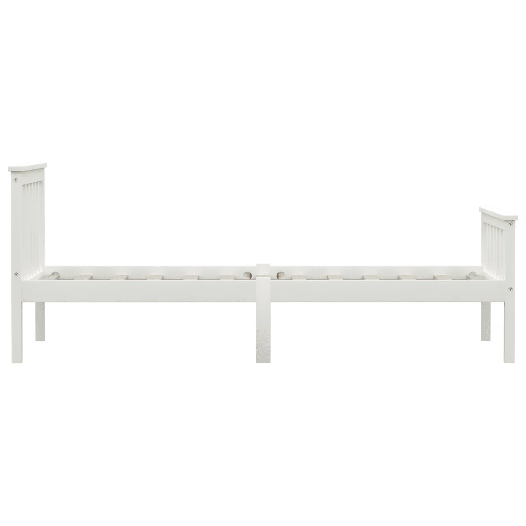 Dormeuse Estraibile senza Materasso Bianca Legno Pino 100x200cm 283215 - Image 3