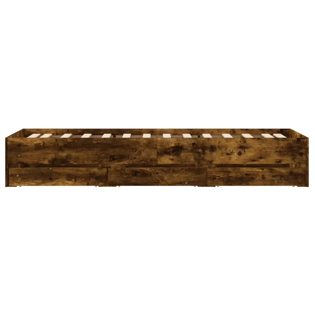 Giroletto con Cassetti Rovere Fumo 90x200 cm Legno Multistrato - Image 6