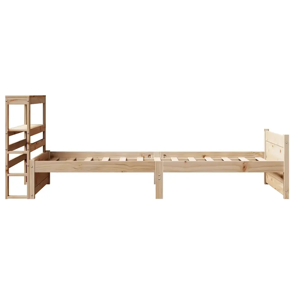 Giroletto con Testiera 90x190 cm in Legno Massello di Pino 3306007 - Image 7