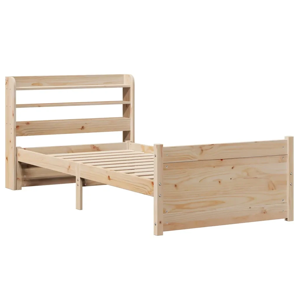 Giroletto con Testiera 90x190 cm in Legno Massello di Pino 3306748 - Image 3