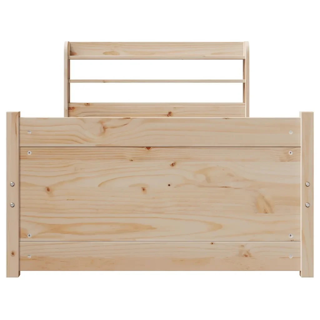 Giroletto con Testiera 90x190 cm in Legno Massello di Pino 3306748 - Image 4