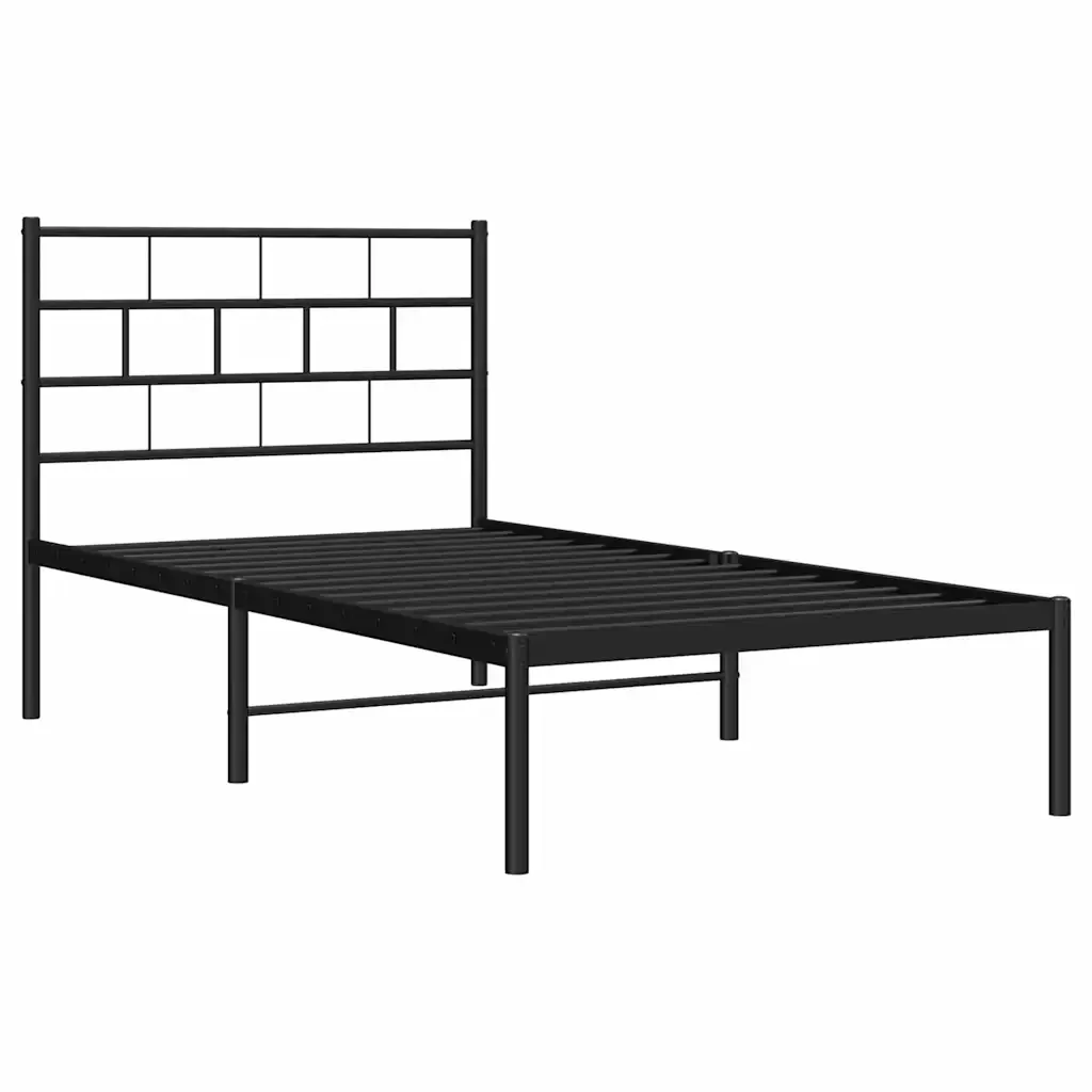 Giroletto con Testiera in Metallo Nero 100x190 cm 355653 - Image 5