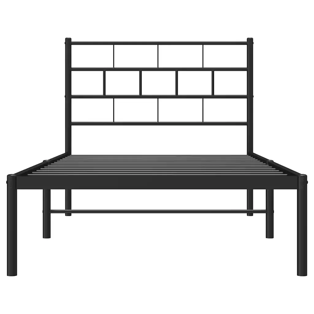 Giroletto con Testiera in Metallo Nero 100x190 cm 355653 - Image 6