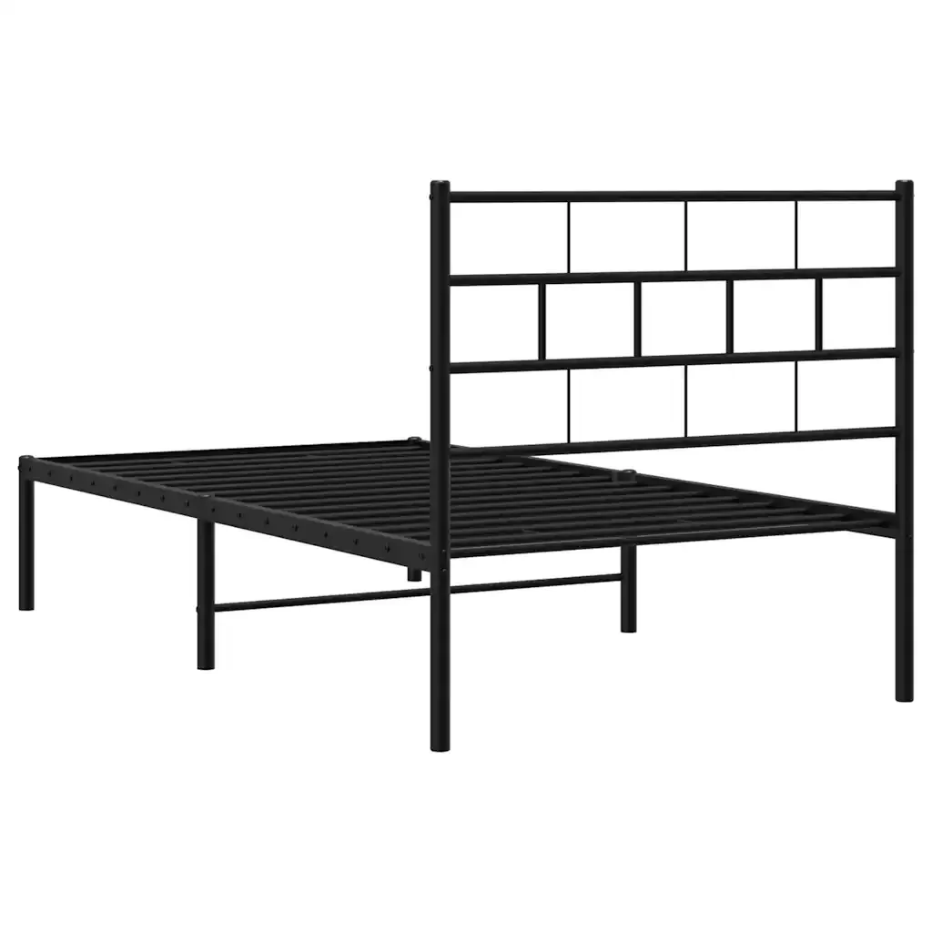 Giroletto con Testiera in Metallo Nero 100x190 cm 355653 - Image 8