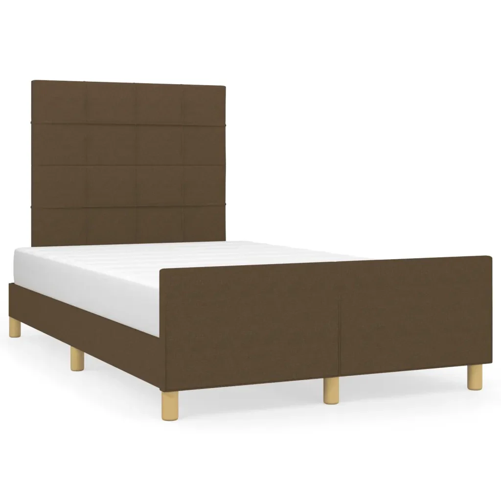 Giroletto senza Materasso Marrone Scuro 80x200 cm in Tessuto - Image 2