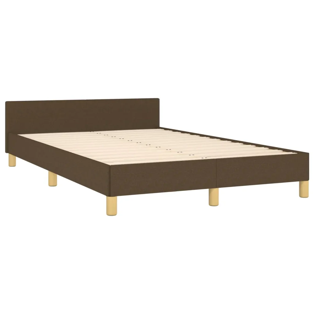 Giroletto senza Materasso Marrone Scuro 80x200 cm in Tessuto - Image 4
