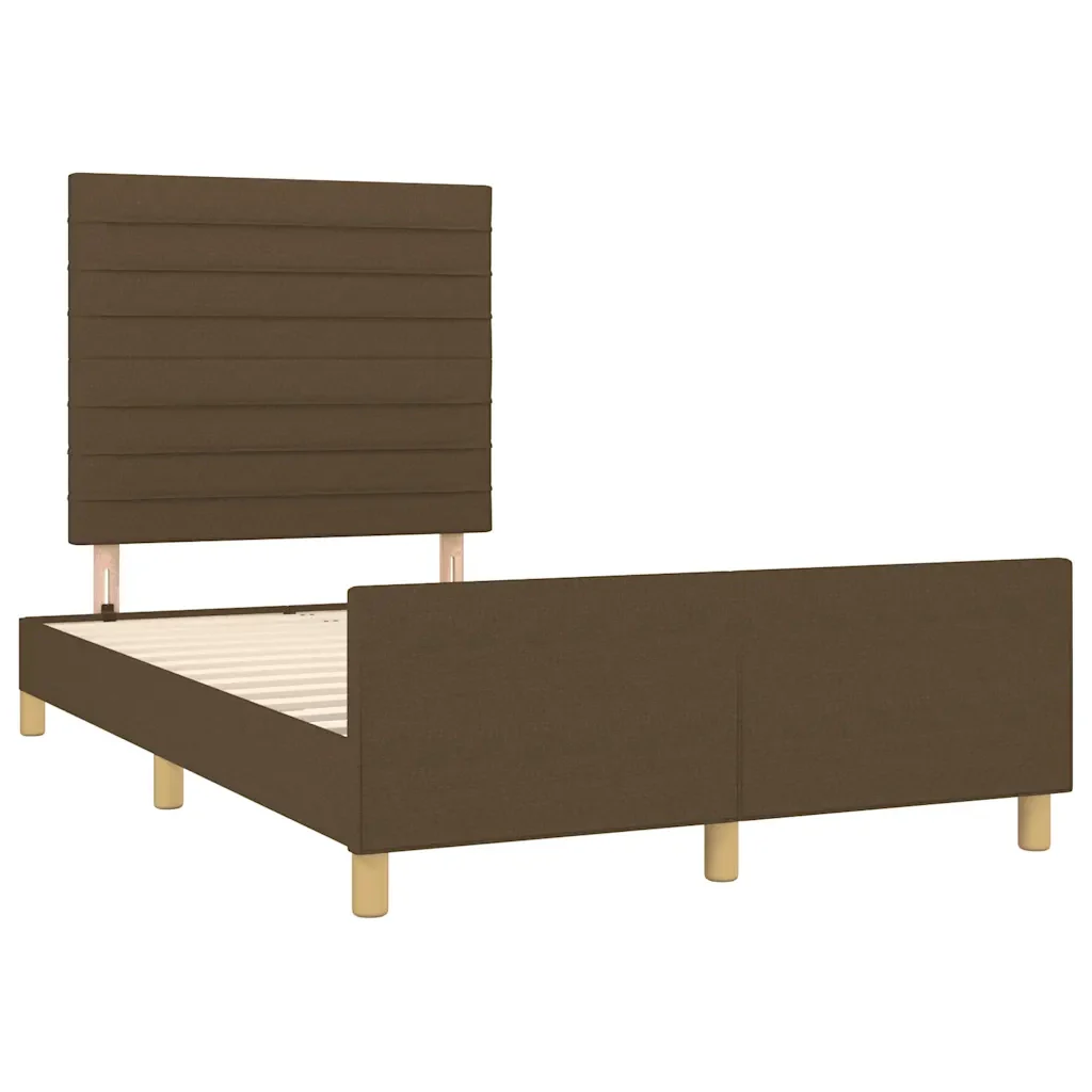 Giroletto senza Materasso Marrone Scuro 80x200 cm in Tessuto - Image 3