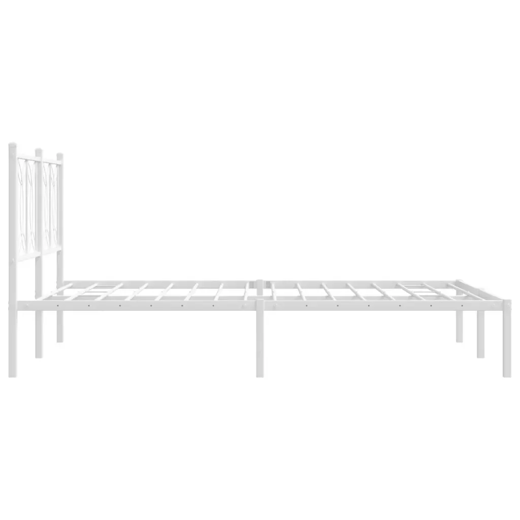 Giroletto con Testiera Metallo Bianco 140x200 cm 376178 - Image 5