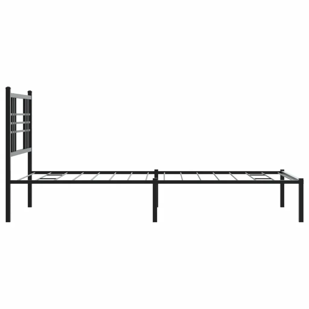 Giroletto con Testiera Metallo Nero 100x200 cm 376319 - Image 5