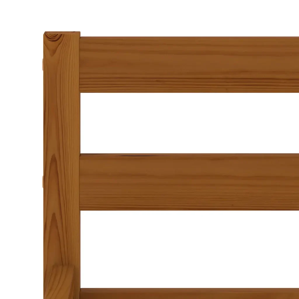Giroletto senza Materaso Ambrato in Legno di Pino 140x200 cm 283211 - Image 4