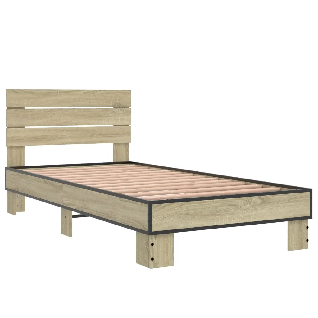 Giroletto Rovere Sonoma 75x190cm in Legno Multistrato e Metallo 845748 - Image 3