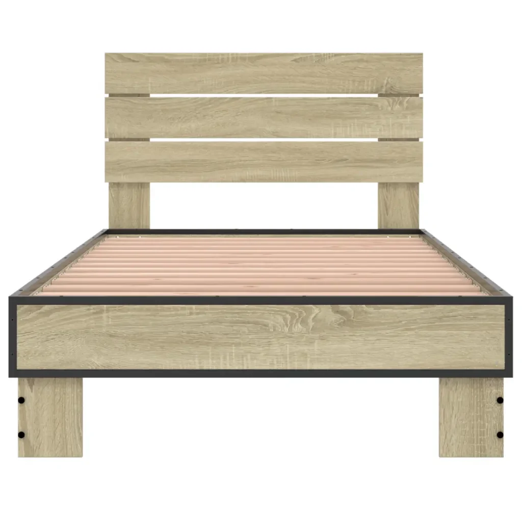 Giroletto Rovere Sonoma 75x190cm in Legno Multistrato e Metallo 845748 - Image 4