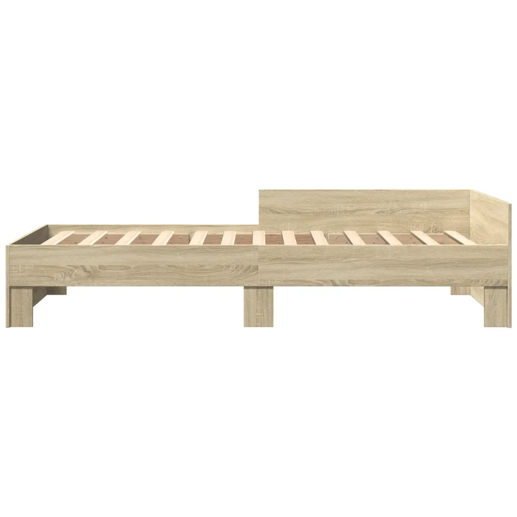 Giroletto senza Materasso Rovere Sonoma 90x190 cm in Truciolato 849588 - Image 4