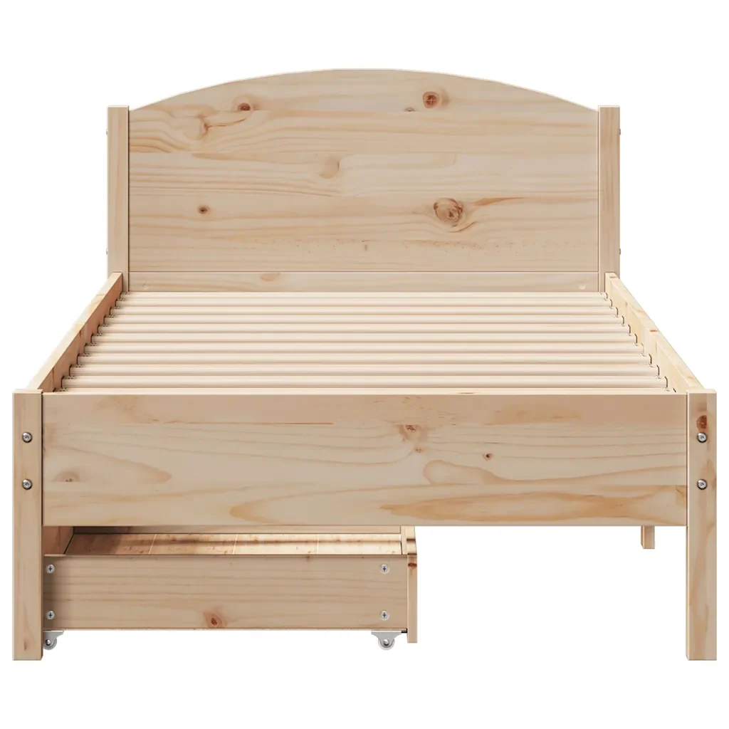 Giroletto senza Materasso 100x200 cm in Legno Massello di Pino 3301842 - Image 4