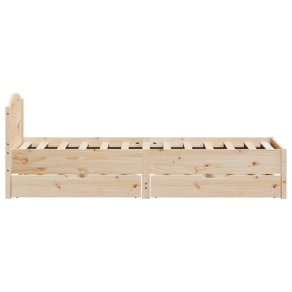 Giroletto senza Materasso 100x200 cm in Legno Massello di Pino 3301842 - Image 7