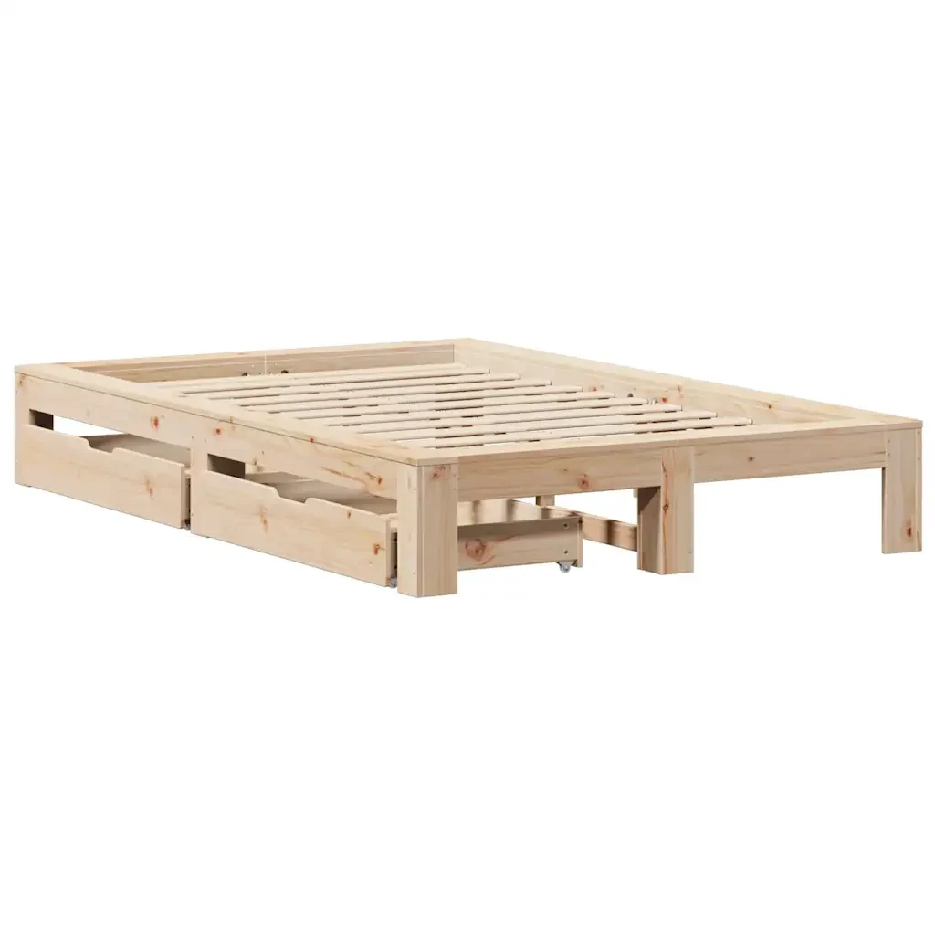 Giroletto senza Materasso 120x200 cm in Legno Massello di Pino 3309002 - Image 3