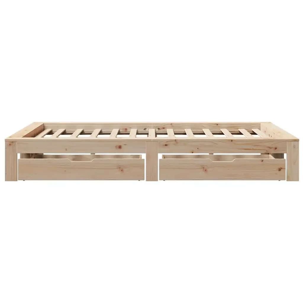 Giroletto senza Materasso 120x200 cm in Legno Massello di Pino 3309002 - Image 7