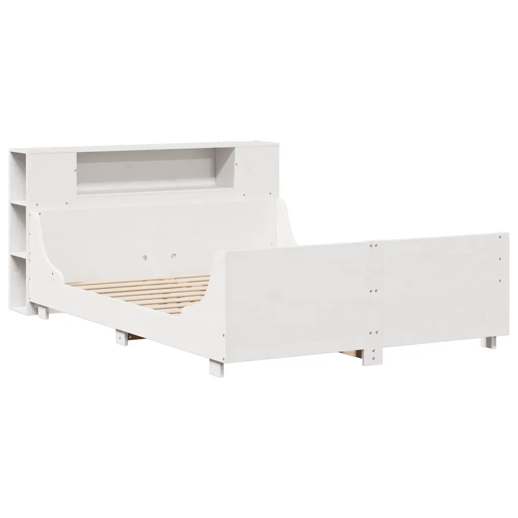 Giroletto senza Materasso Bianco 120x200 cm Legno Massello Pino 3323771 - Image 3