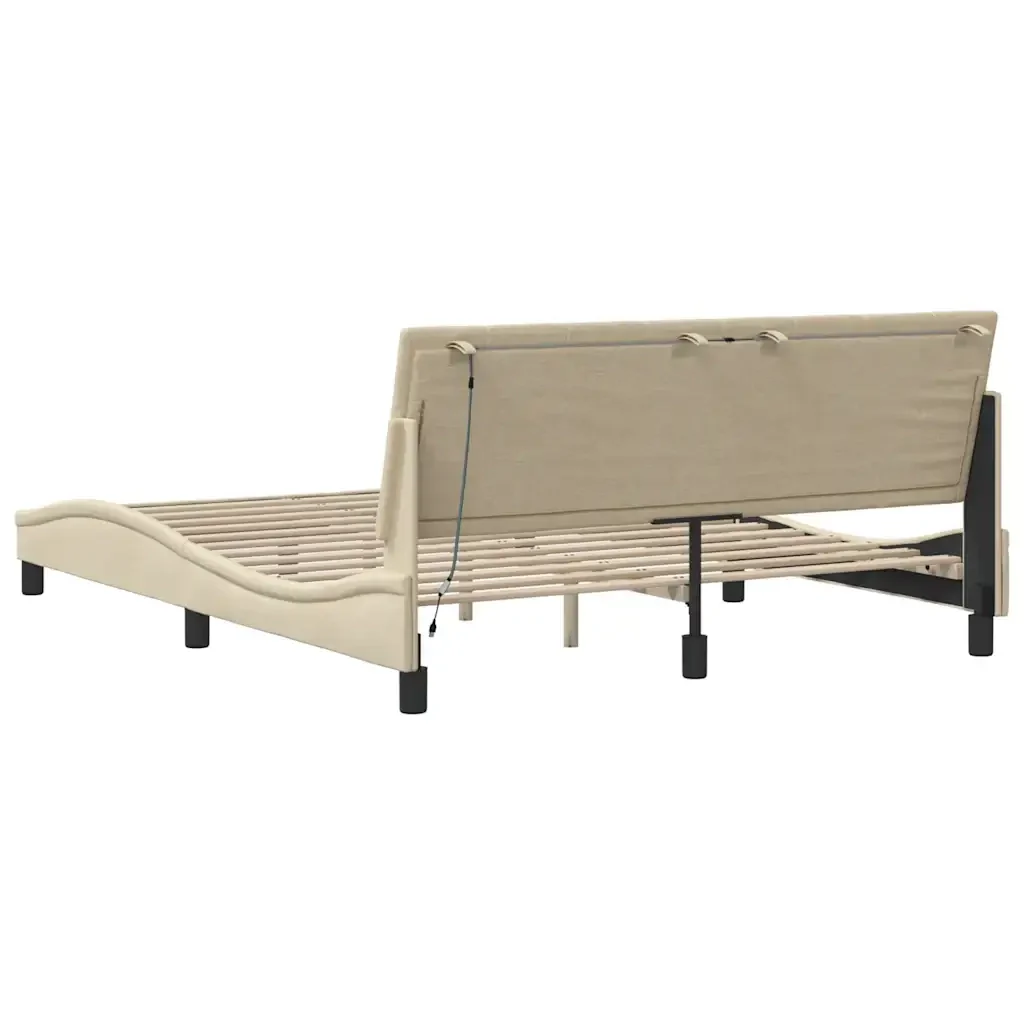 Giroletto senza Materasso Hanko Crema 160x200 cm in Tessuto 3310473 - Image 10