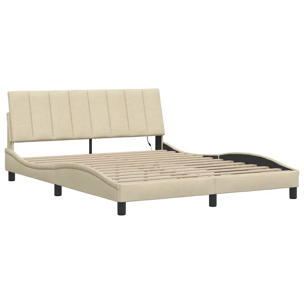 Giroletto senza Materasso Hanko Crema 160x200 cm in Tessuto 3310473 - Image 5