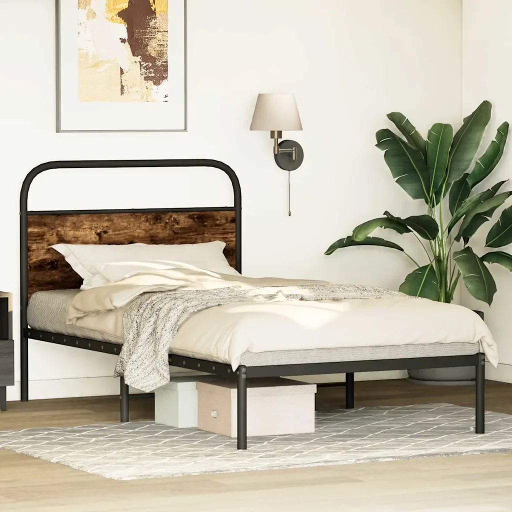 Giroletto senza Materasso Rovere Fumo 100x200 cm in Truciolato - Image 4