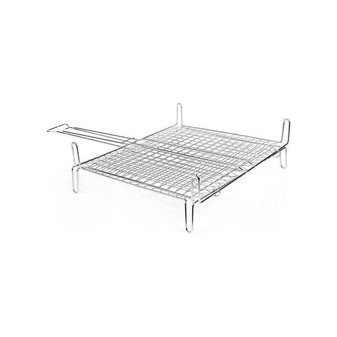 Filtex 054-264 Graticola Doppia Incrociata Chiusa con Piedini Acciaio Cromato 40x45 cm Accessori Barbecue