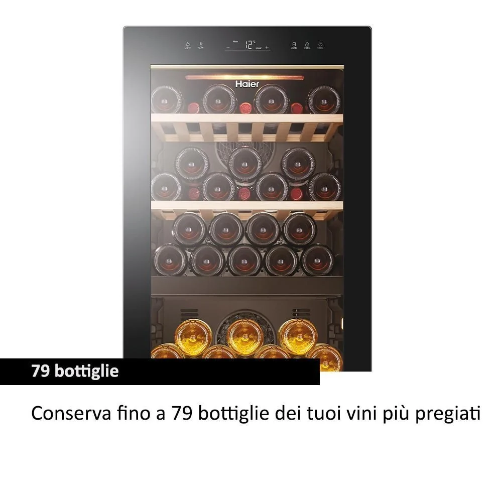 Haier Wine Bank 50 Serie 5 HWS79GDG Cantinetta vino con compressore Libera installazione Nero 79 bottiglia/bottiglie - Image 7