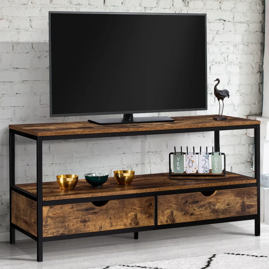 IDMarket - Porta TV 2 casseti effetto invecchiato con design industriale DAYTON - Image 2