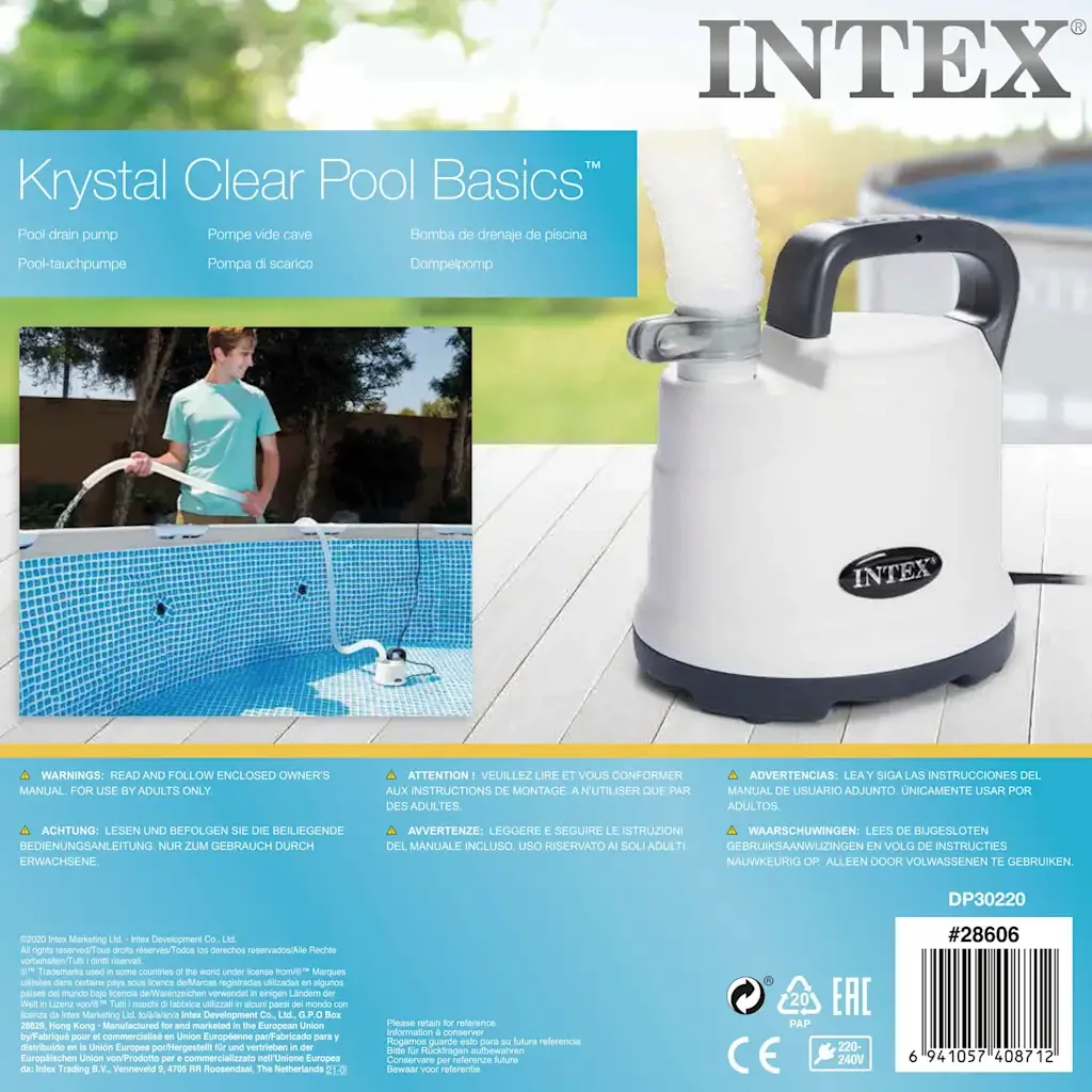 INTEX Pompa di Scarico per Piscina 3595 L/h 3202903 - Image 6