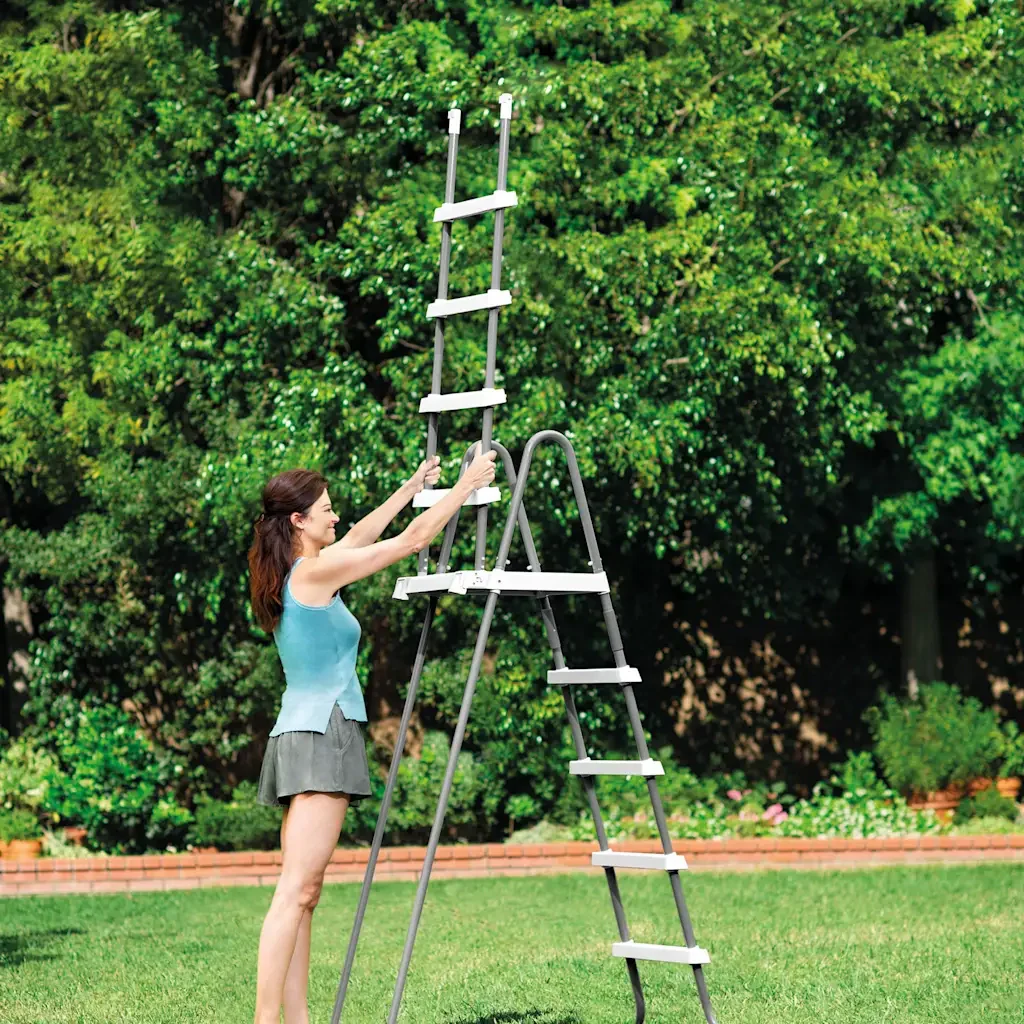 INTEX Scaletta di Sicurezza per Piscine a 3 Gradini 91-107 cm 92560 - Image 5