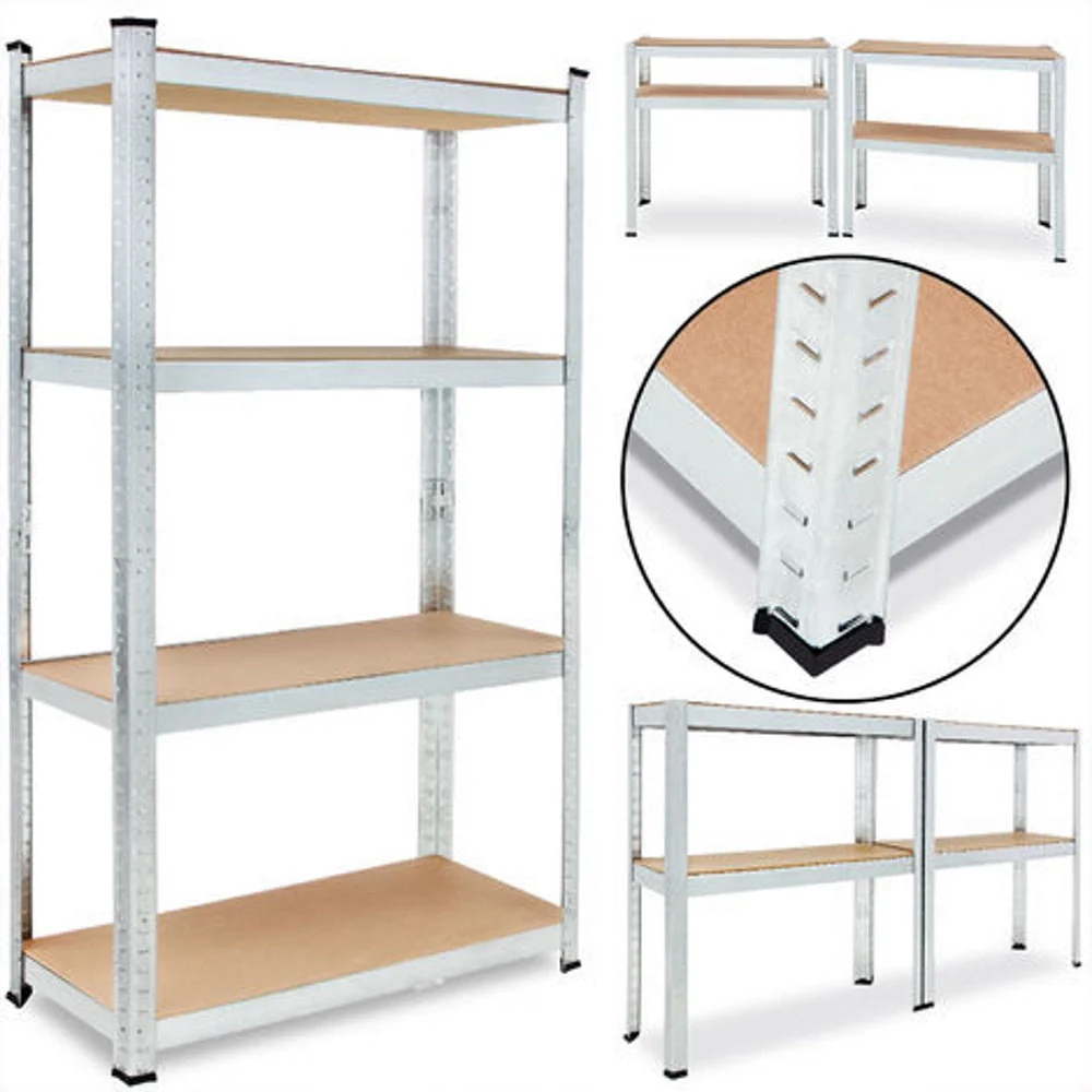 KIT 4 Scaffali in MDF Zincato 4 Ripiani: 75x30x150cm Portata 400KG (100kg a Ripiano) - Image 4