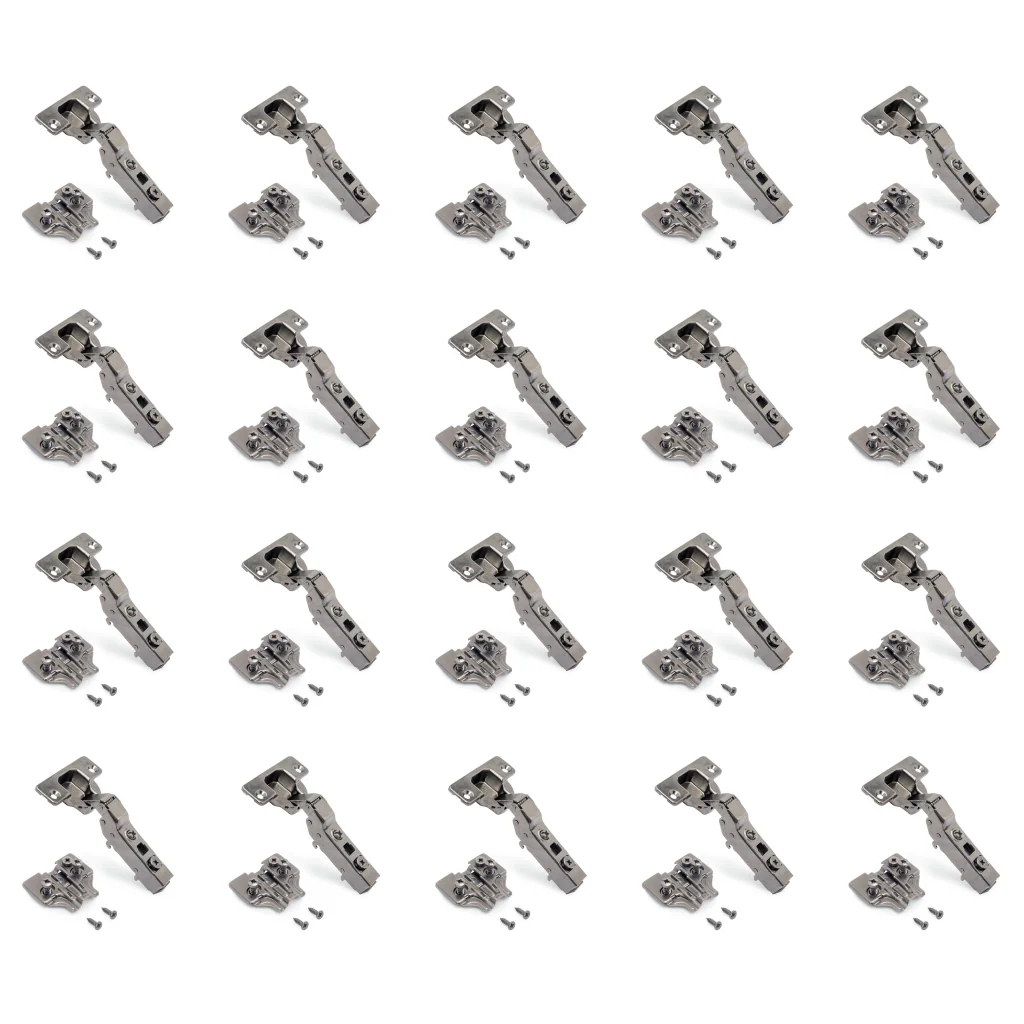 Kit cerniera mezzo collo X91 con chiusura ammortizzata, basette per vite