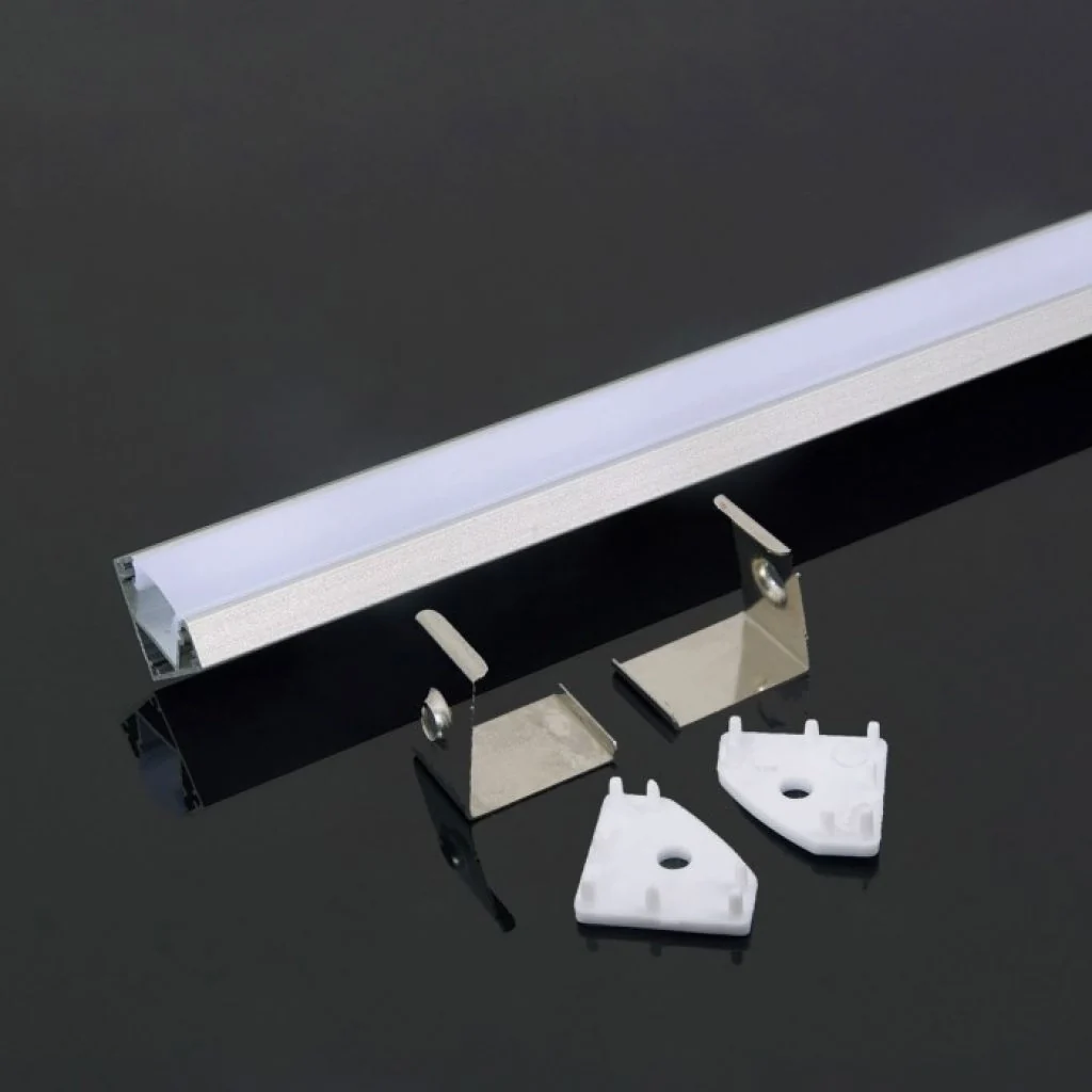 Kit di montaggio a strisce a LED con diffusore in alluminio 2000* 19* 19mm Milky