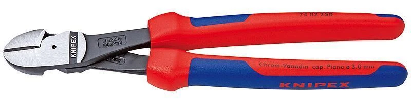 Knipex 74 02 250 Tronchese Laterale per Meccanica Tipo Forte 250 mm Taglienti 64 HRC Manici Bicomponente colore Nero - Image 3