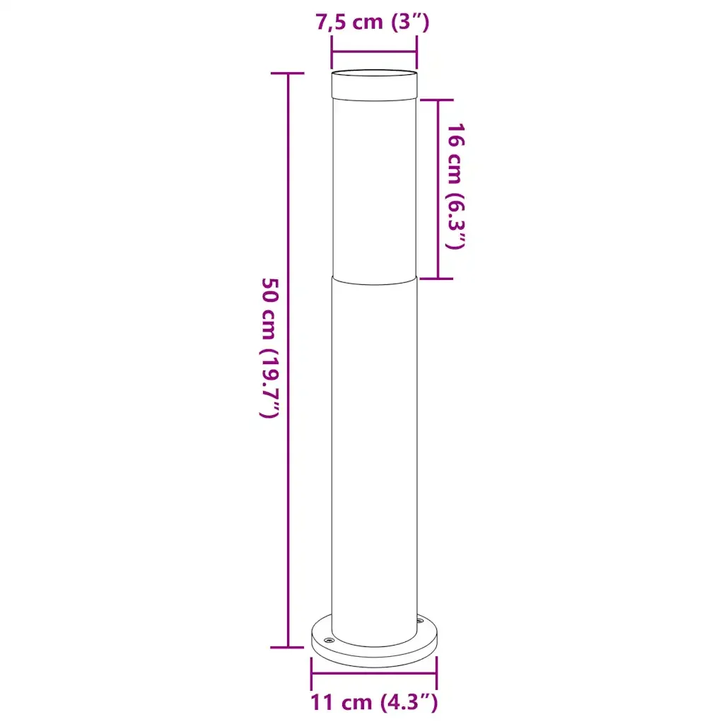 Lampada a paletto 50 cm in Acciaio Inox IP44 4005999 - Image 10