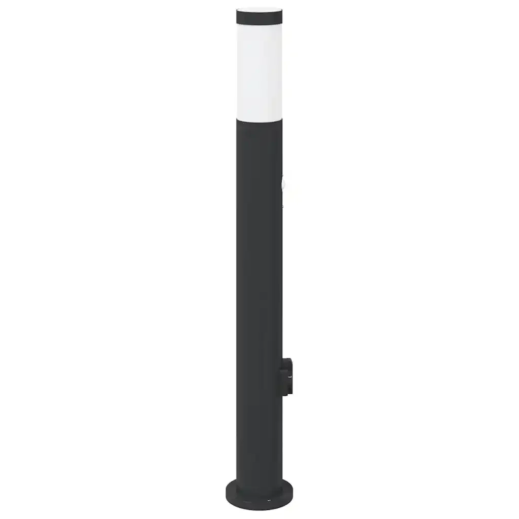 Lampada a paletto con sensore e presa 80 cm Acciaio Inox IP44 4006043 - Image 4