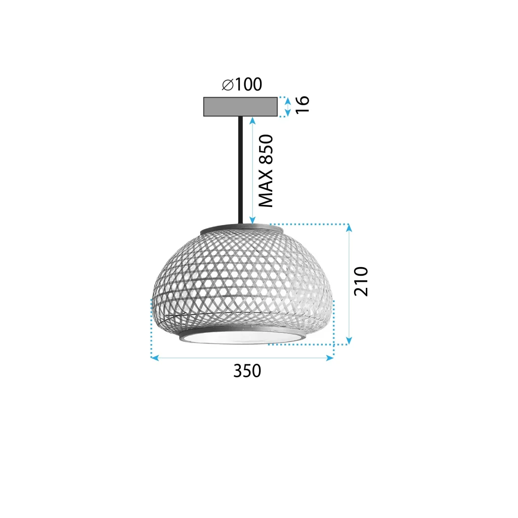 Lampada Da Soffitto Bamboo APP1648-1CP - Image 6