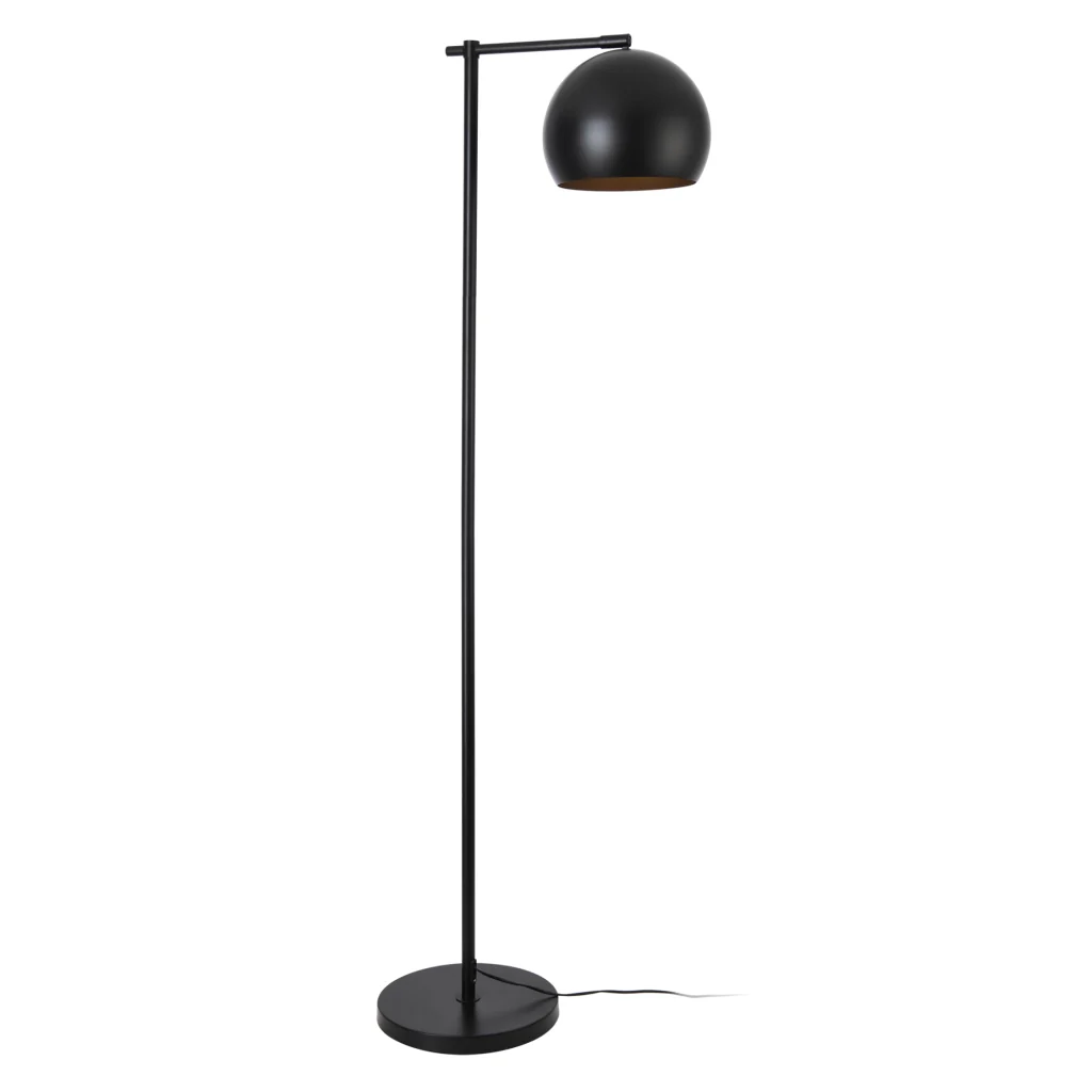 Lampada da Terra Skiptvet Paralume a Mezzo Globo - Nero - lux.pro - Image 3