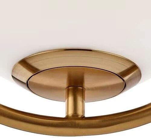 Lampadario a Sospensione da Soffitto Moderno Anello in Oro con sfera in vetro opaco e Attacco lampadine LED G9 - Image 6
