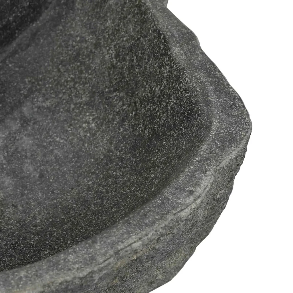 Lavabo a parete Grigio 45 x 35 x 15 cm Pietra fiume 4103952 - Image 6