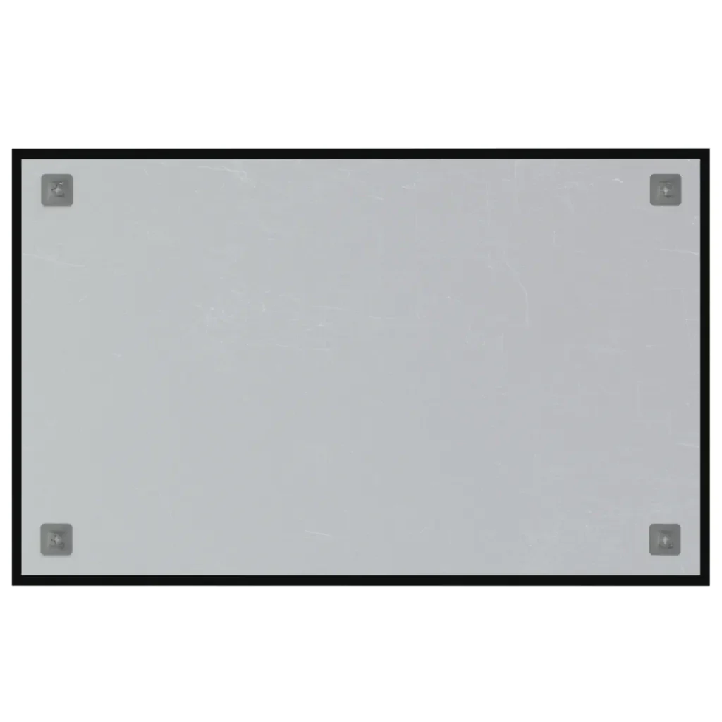 Lavagna Magnetica a Parete Nera 80x50 cm Vetro Temperato 347940 - Image 4