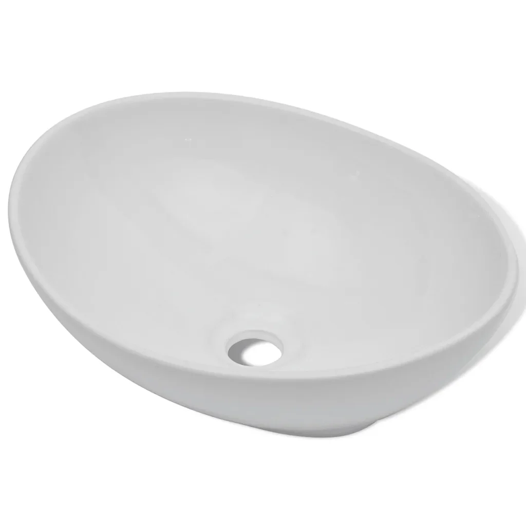 Lavello in Ceramica Bianco Ovale 40 x 33 cm - Image 4